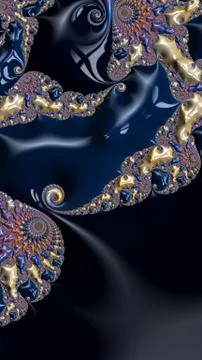 Ornate colourful 3D background Stock Illustration