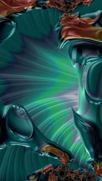 Ornate colourful 3D background Stock Illustration