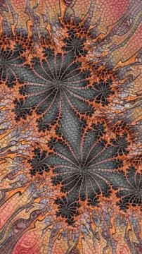Ornate colourful 3D background Stock Illustration
