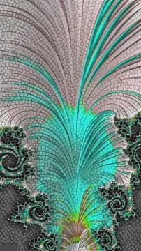 Ornate colourful 3D background Illustrazione stock