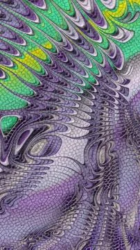 Ornate colourful 3D background Illustrazione stock