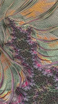Ornate colourful 3D background Stock Illustration