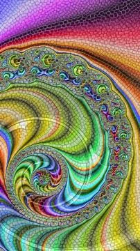 Ornate colourful 3D background Stock Illustration