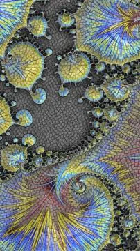 Ornate colourful 3D background Stock Illustration