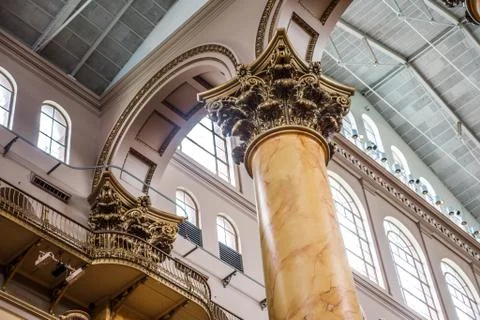Ornate column in building Stock Photos
