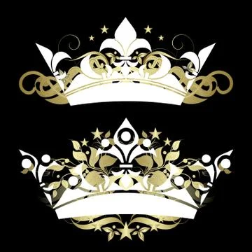 Ornate crown Stock Illustration