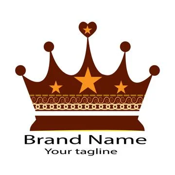 Ornate Crown logo Stock Illustration