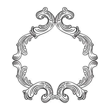 Ornate decorative frame vector illustration Stockillustratie