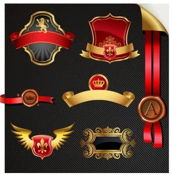 Ornate decorative golden vector frames Stock Illustration