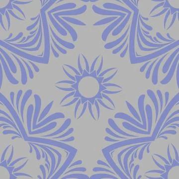 Ornate decorative seamless in round pattern with damask and arabesque element Stock Illustration