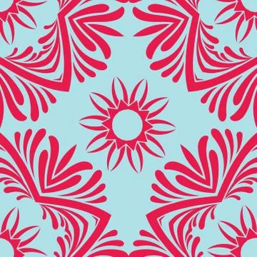 Ornate decorative seamless in round pattern with damask and arabesque element Stock Illustration