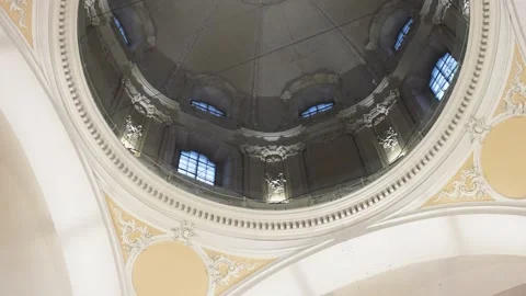 Ornate Domed Ceiling with Historic Architecture Details Stock Footage 333284745