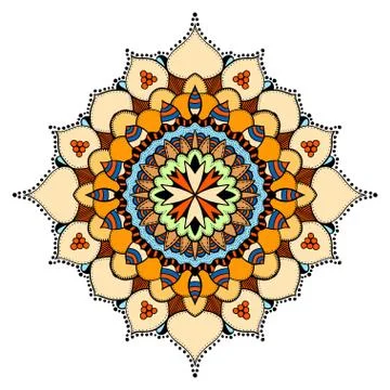 Ornate eastern mandala Ilustración de archivo