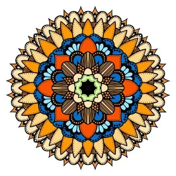 Ornate eastern mandala Illustrazione stock