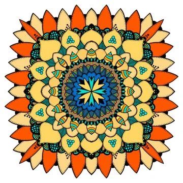 Ornate eastern mandala Stockillustratie