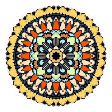 Ornate eastern mandala 스톡 일러스트