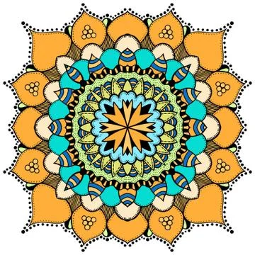 Ornate eastern mandala Stock Illustration