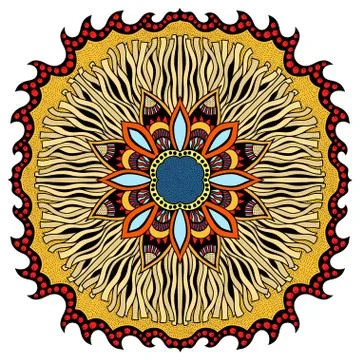 Ornate eastern mandala Stock Illustration