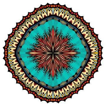 Ornate eastern mandala Stockillustratie