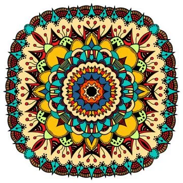 Ornate eastern mandala Stockillustratie
