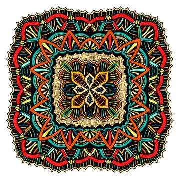 Ornate eastern mandala Stockillustratie