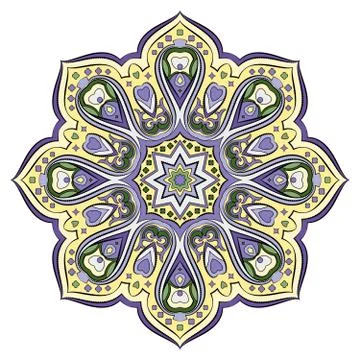 Ornate, eastern mandala Ilustración de archivo