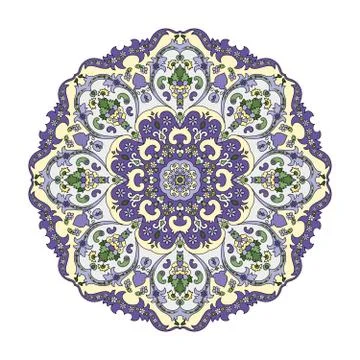 Ornate, eastern mandala Stockillustratie