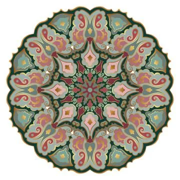 Ornate, eastern mandala Stockillustratie