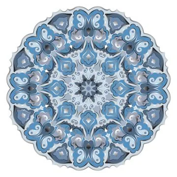 Ornate, eastern mandala Ilustración de archivo