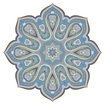 Ornate, eastern mandala Ilustración de archivo