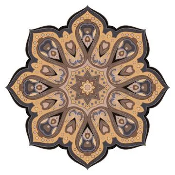 Ornate, eastern mandala Stock Illustration