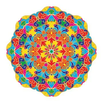 Ornate, eastern mandala Stockillustratie