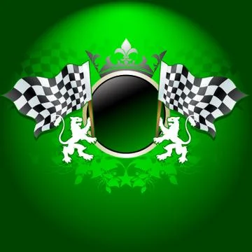 Ornate flag Stock Illustration