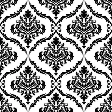 Ornate floral arabesque decorative pattern Stock Illustration
