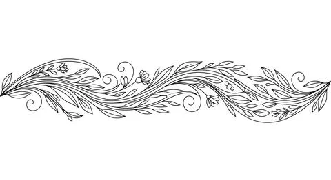 Ornate floral border design Stock Illustration