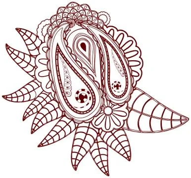 Ornate flower. Stock Illustration