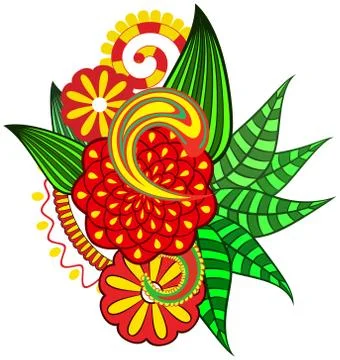 Ornate flower. Stock Illustration