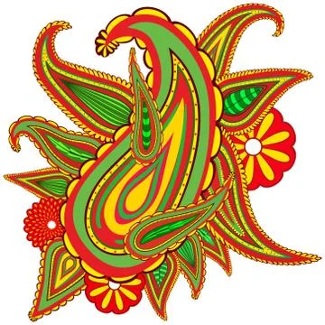 Ornate flower. Stock Illustration