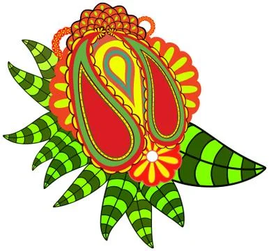 Ornate flower. Stock Illustration