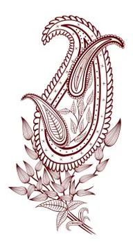 Ornate flower. Stock Illustration