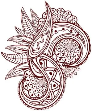 Ornate flower. Stock Illustration