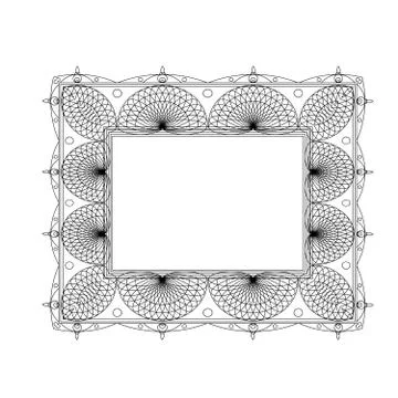 Ornate frame and borders set vector Stock Illustration