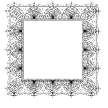 Ornate frame and borders set vector Illustrazione stock