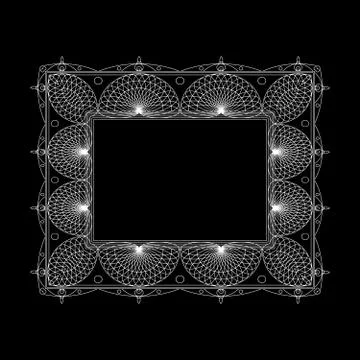 Ornate frame and borders set vector Illustrazione stock