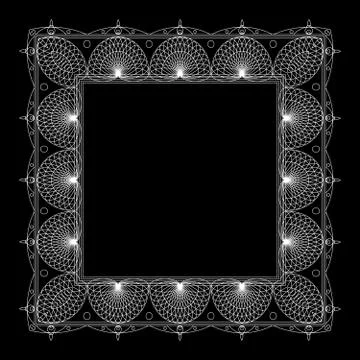 Ornate frame and borders set vector Illustrazione stock
