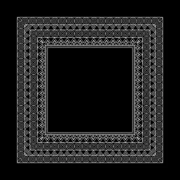 Ornate frame and borders set vector Stock Illustration