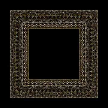 Ornate frame and borders set vector Stock Illustration