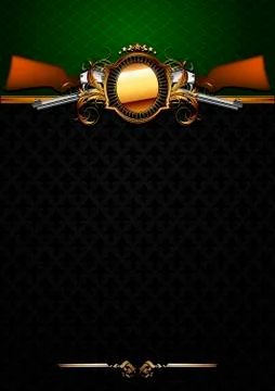 Ornate frame with arms Illustrazione stock