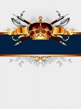 Ornate frame with arms Stock Illustration