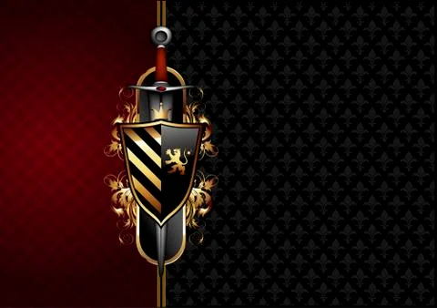 Ornate frame  with arms Illustrazione stock